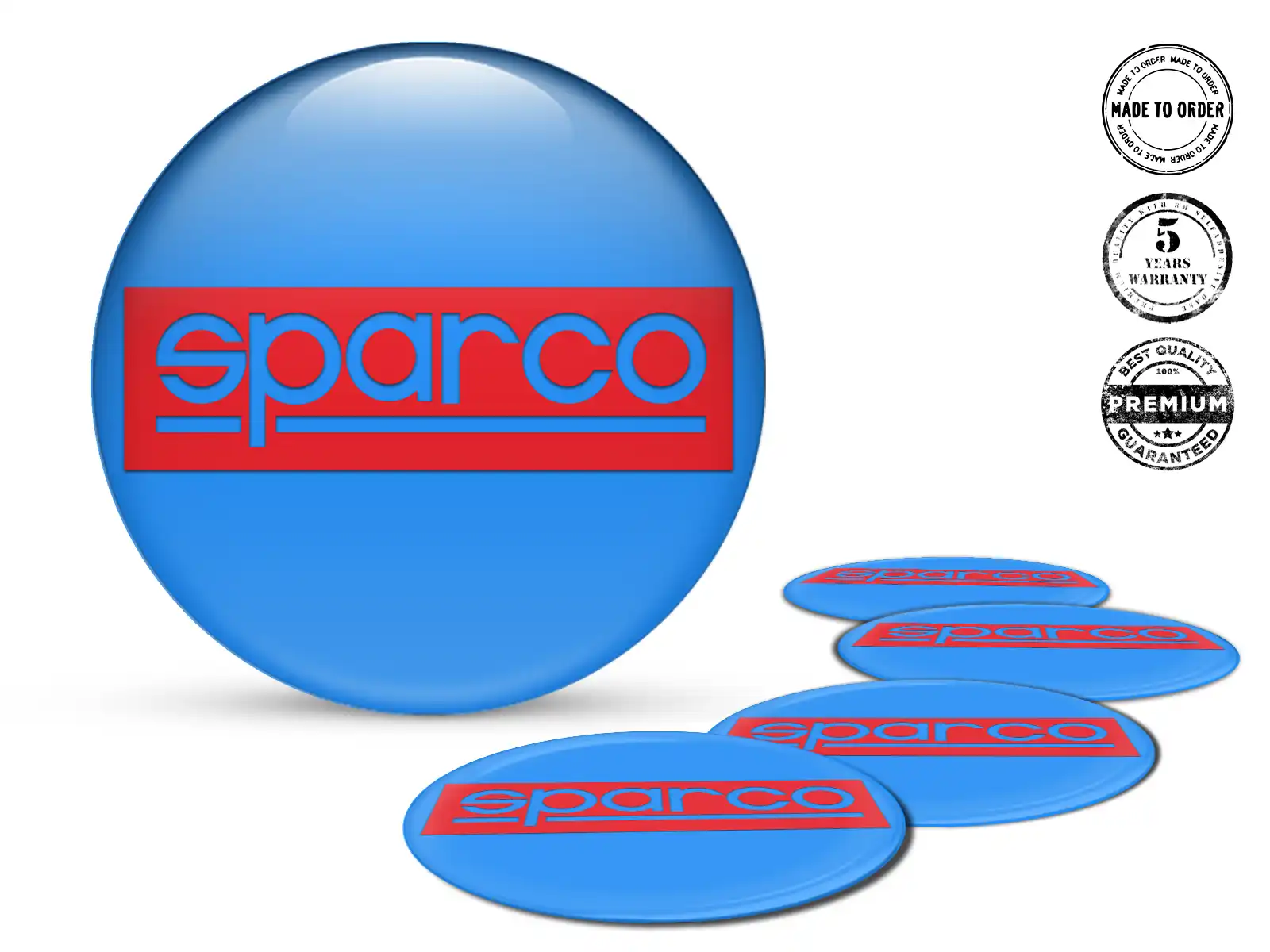 Sparco Gewölbte Plaketten Logo Stilvolle Radsticker